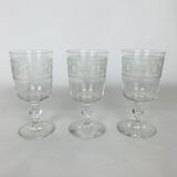 3 verres Baccarat modèle Chanel gravure 3458