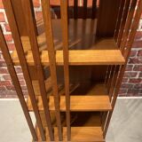 Teak rotating bookcase