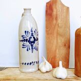 Bottle sandstone blue flower