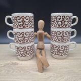 Set of 6 Biltons England mugs