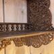 Wall shelf in carved wood, late 19th century