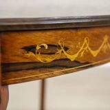 Antique Inlaid Rosewood Tea Table, 1890s