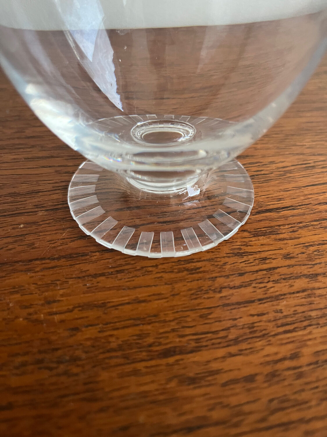 6 Daum Crystal Wine Glasses / Champagne Coupes Briancon Model