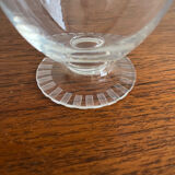 6 Daum Crystal Wine Glasses / Champagne Coupes Briancon Model