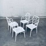 Calcutta Outdoor Armchair in Faux Bamboo by Hall Bradley for Brown Jordan, 1960s, Set of 4