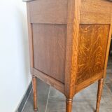 Pair of retro gray marble bedside tables