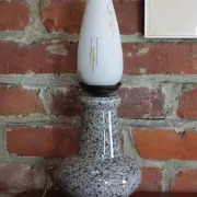 Lampe en céramique et opaline années 50