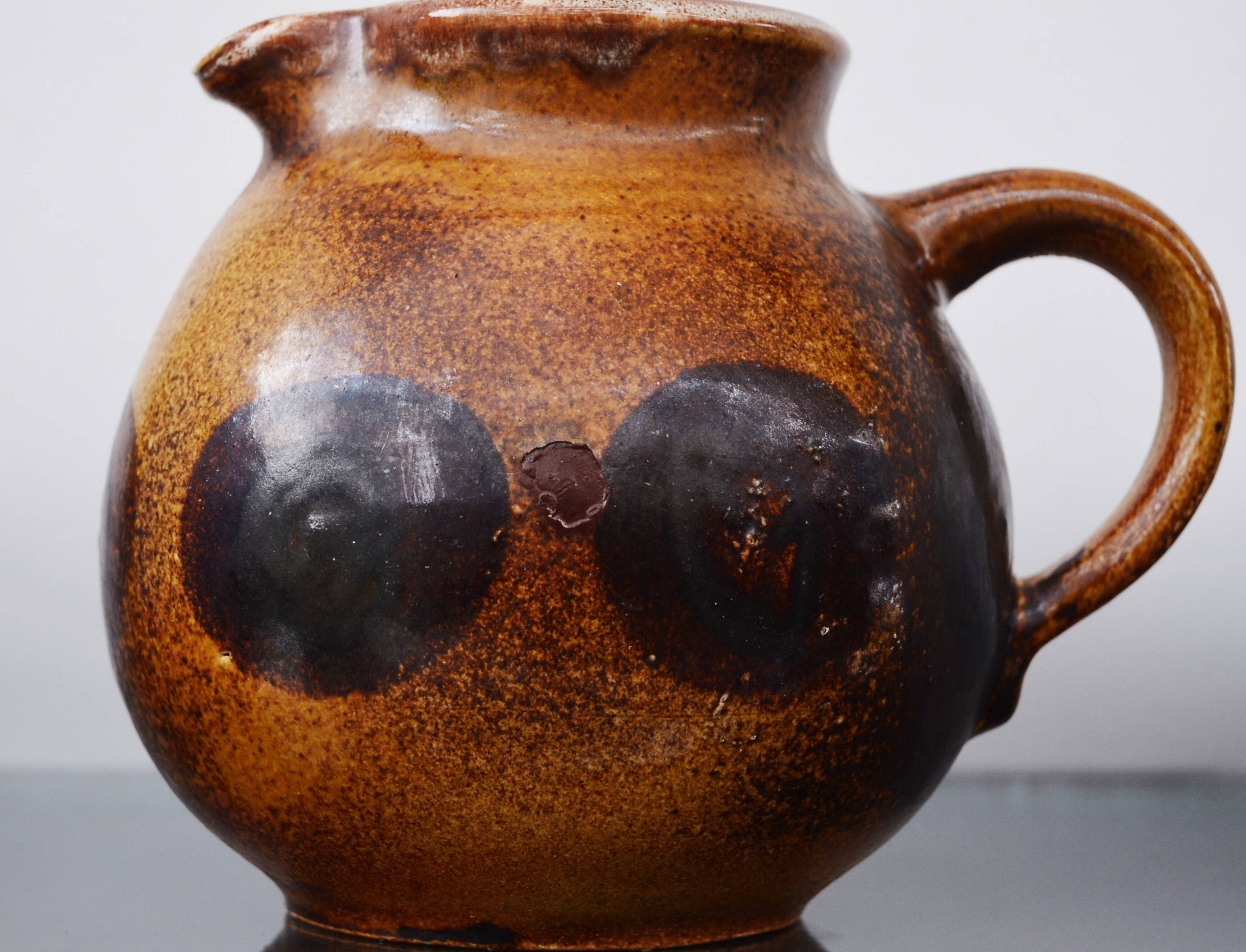 20th Century German Glazed Pitcher signed Bauhaus