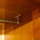 Scandinavian wardrobe 1960 honey color 4 doors L 205 cm