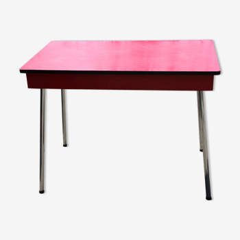 Table formica rouge vers 1950