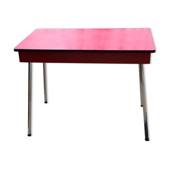 Table formica rouge vers 1950