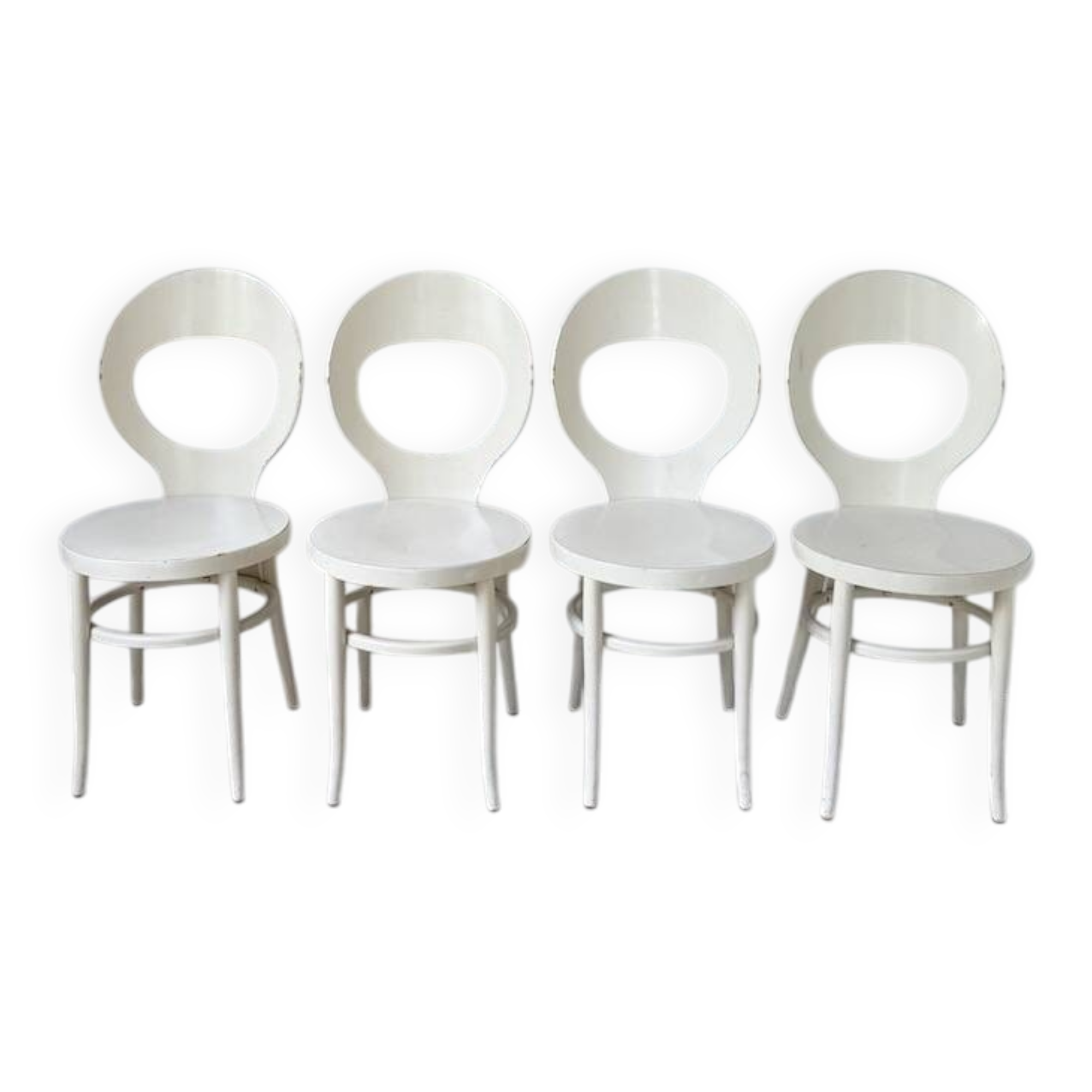 Set of 4 Baumann bistro chairs, Mouette model