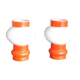Pair of orange lamps