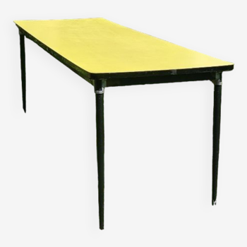 Large yellow and black formica table