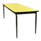 Grande table en formica jaune et noir