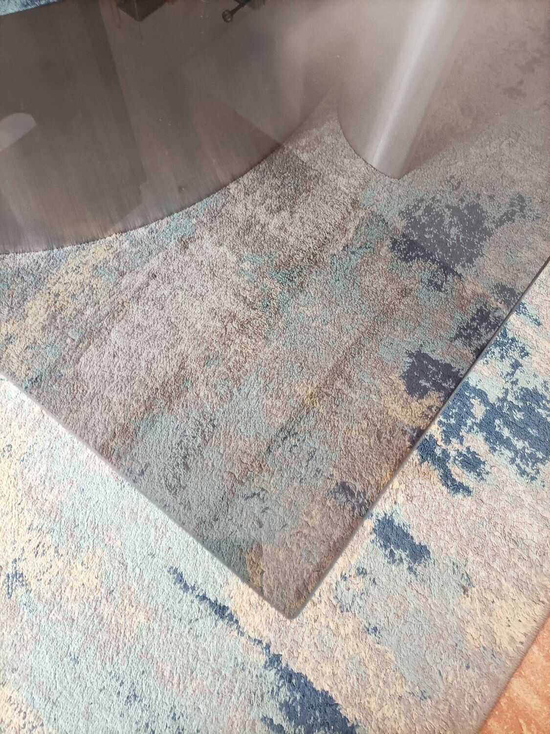 Brushed steel coffee table space age