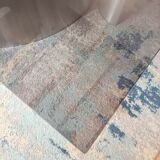 Brushed steel coffee table space age