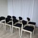 Set of 8 Vintage Aeon Mondial Stackable Chair / Dutch Postmodern Dining Cha