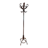 Free-standing coat rack in curved wood, parrot style Baumann or T.