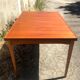 Extendable dining table with vintage 60s teak extensions