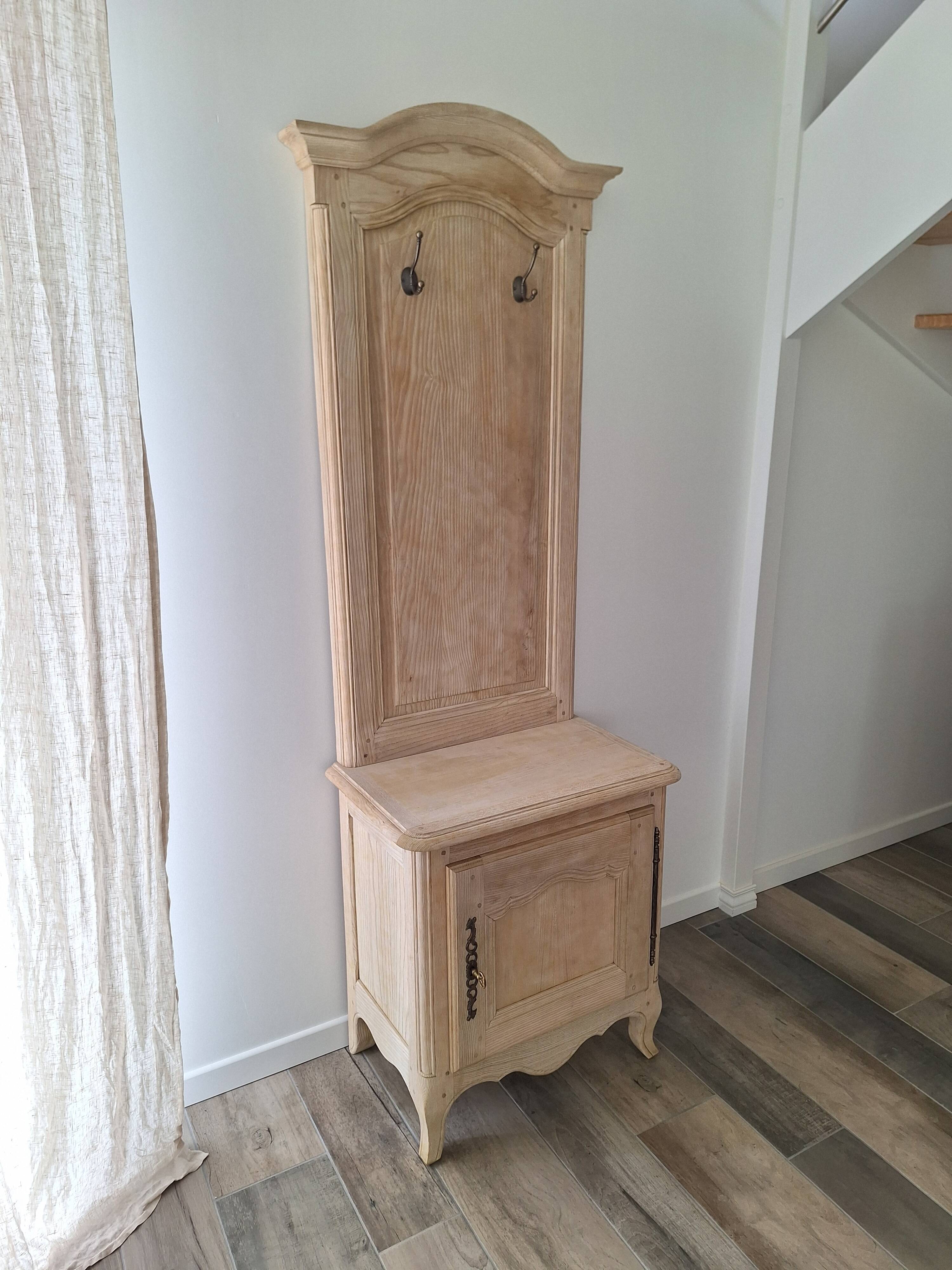 Restored antique oak entrance wardrobe