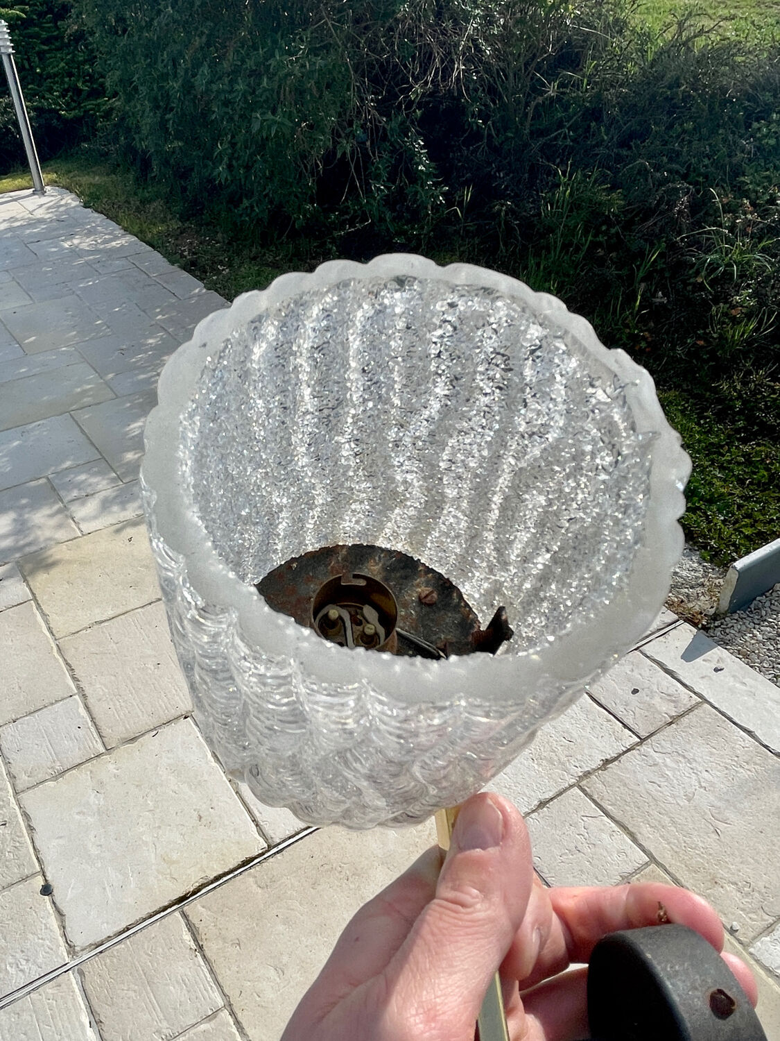 Pair of Arlus wall lamps in Murano glass vintage