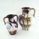 2 vases West Germany - décor arbres et grues du Japon - Marei Keramik - vintage années 60