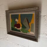 Peinture abstraite sur panneau