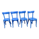 Set of 4 blue bistro chairs