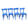 Set of 4 blue bistro chairs