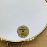 "Elite" double-sided gold-plated metal barber mirror