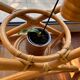 Vintage rattan plant stand – 1970s