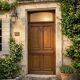 Solid oak entrance door 19th century