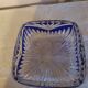 Vintage blue bohemian crystal pocket empty cup