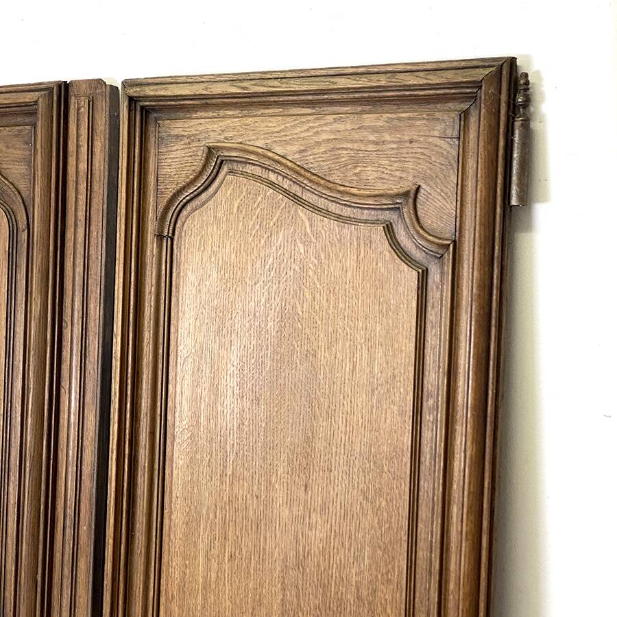 Pair of solid oak cabinet doors