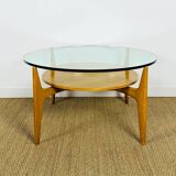 Glass coffee table