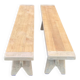 2 renovated oak farmhouse benches from the 20th century, 200cm.