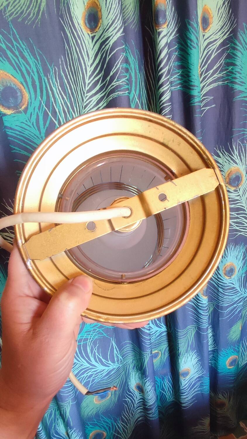 Granite pink glass ball ceiling light