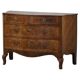 18ème siècle, commode danoise baroque serpentine antique en noyer