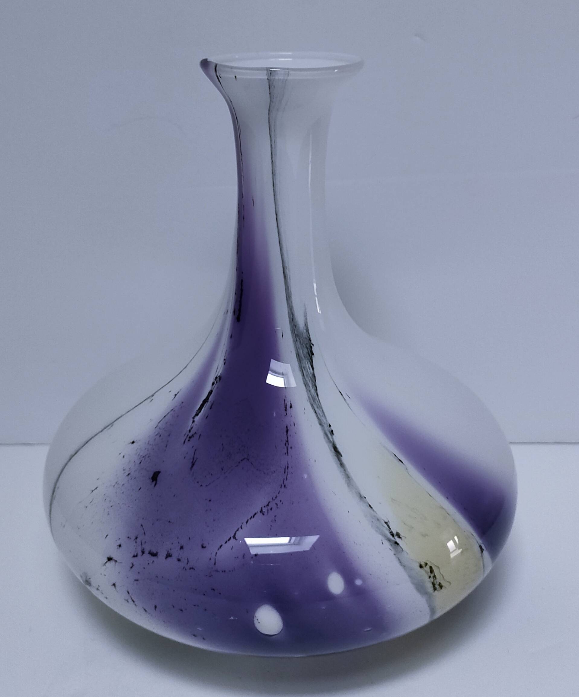 Vase verre richartz verre d'art années 80