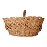 Vintage wicker basket – bohemian decorative storage