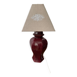 Grande lampe en céramique - rouge