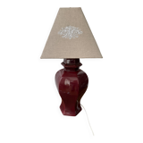 Large red ceramic lamp