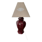 Large red ceramic lamp