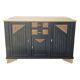 Buffet art déco noir et bois