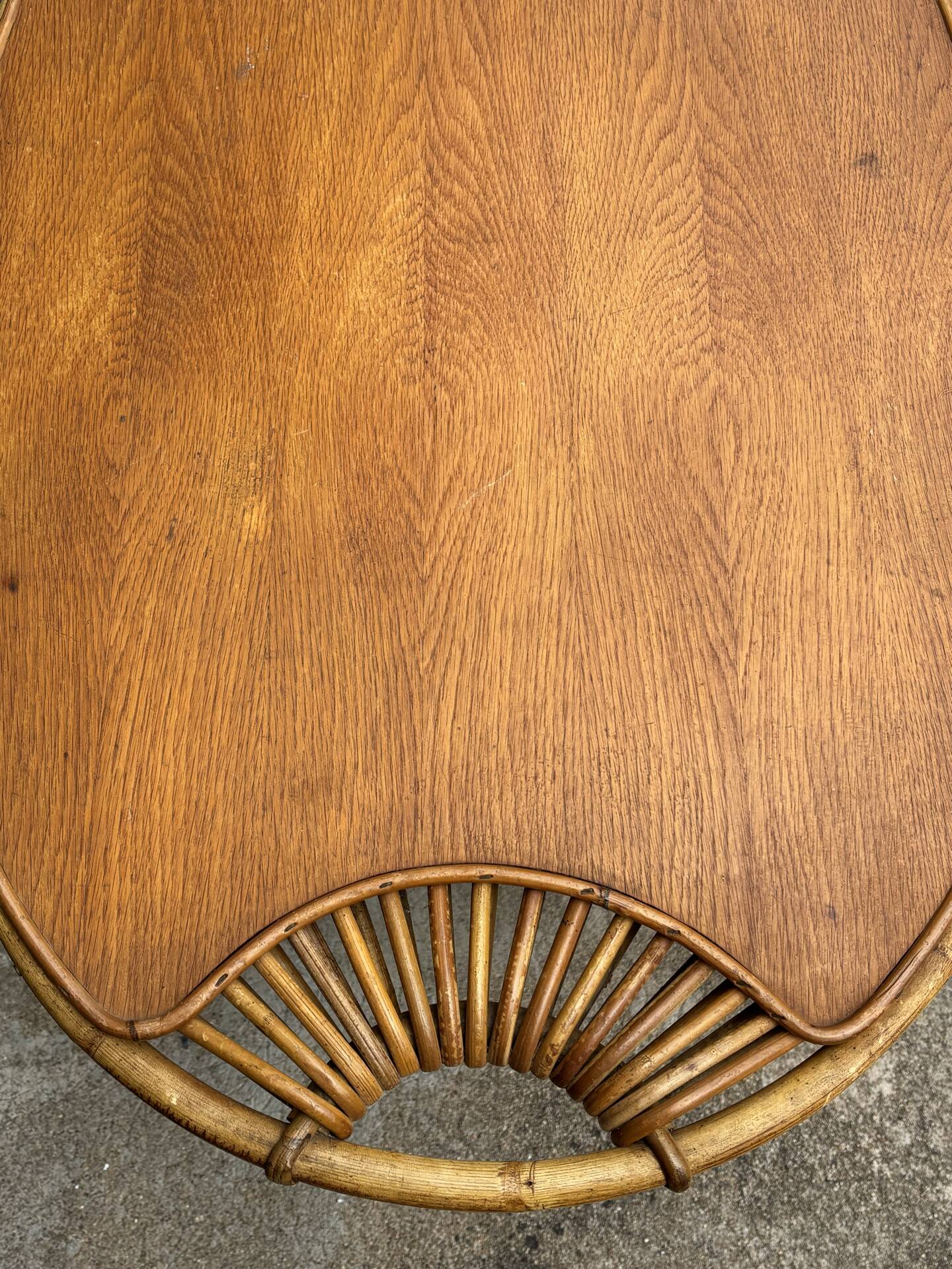 Table basse en rotin