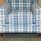 Signature Chelsea Armchair on Wheels with Twisted Armrests Large Model George Smith