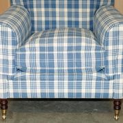 Signature Chelsea Armchair on Wheels with Twisted Armrests Large Model George Smith