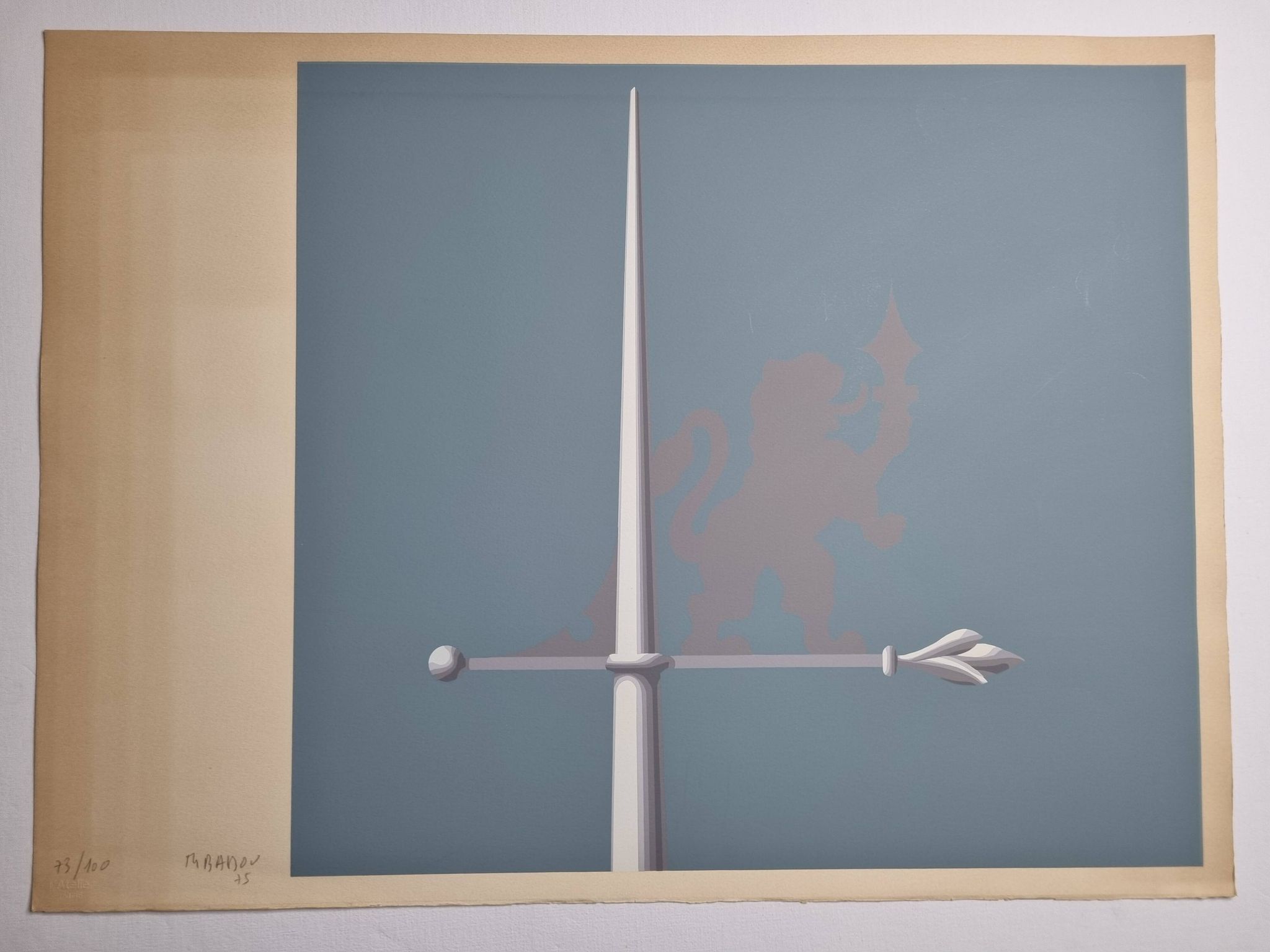 Lithograph after Christian Baboulène, signed, 1970s, 55 x 76 cm