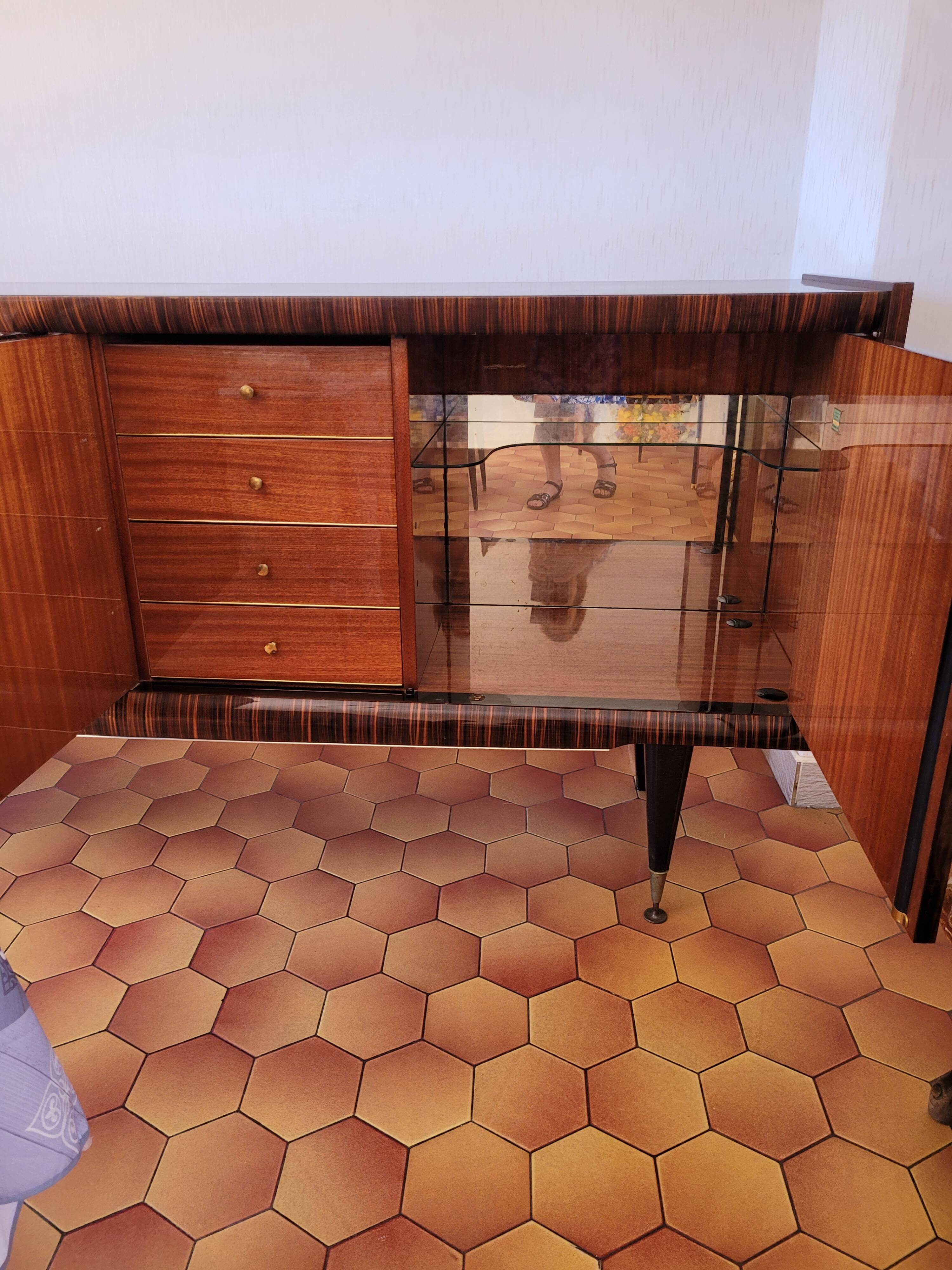 Enfilade Mid-Century Ébène laqué